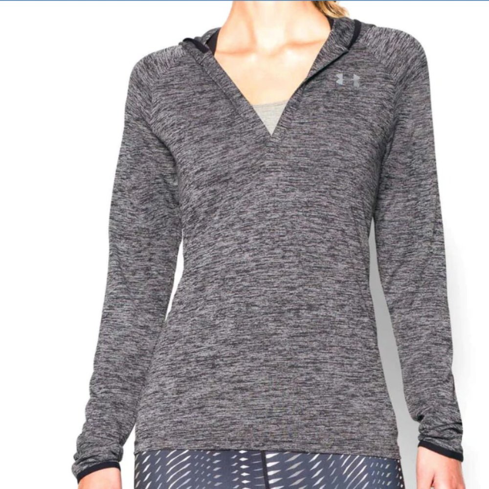 Under Armour Women's Black UA Tech Twist Long Sleeve Hoodie - Size Medium